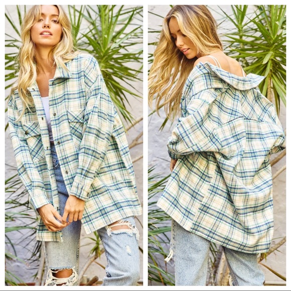ShopEvelynne Jackets & Blazers - #14 Retro Chic Plaid Jacket With Fur Sherpa Inside